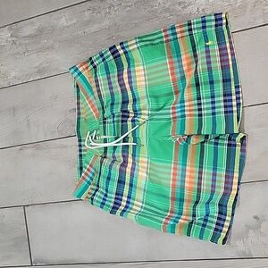 Polo multi color plaid swimming  trunks size 36 like new condition